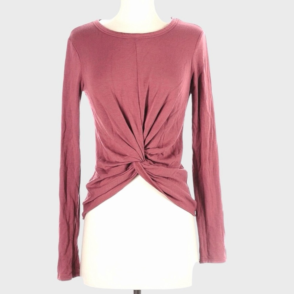 Anthropologie DREW Fleece Pullover Knot Front